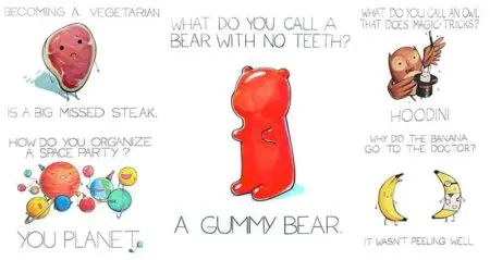 Cute Hilarious Illustrated Puns