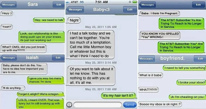 Funny Breakup Texts