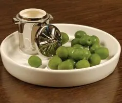 Olive Plate And Mini Bin