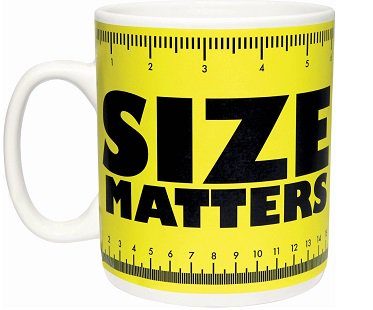 Size Matters Giant Mug yellow