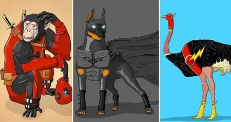 Suraj Sirohi Animals Superheroes Art