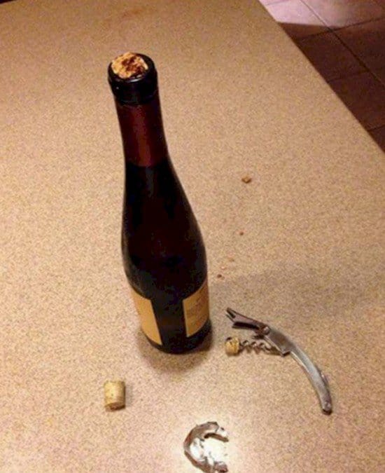 broken top wine bottle