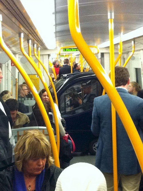 car on subway