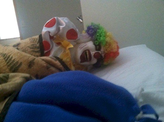 clown in bed