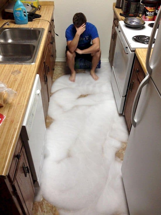 guy soapy floor