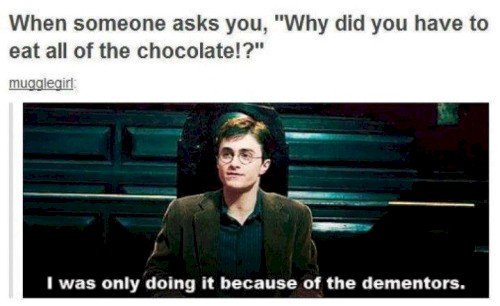 harry chocolate dementors