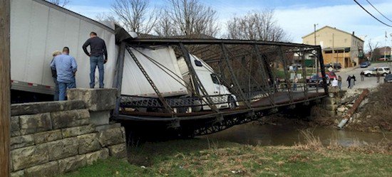 lorry breaking bridge