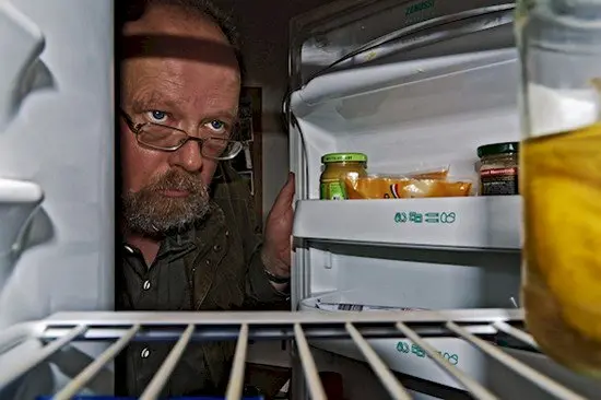 man at fridge