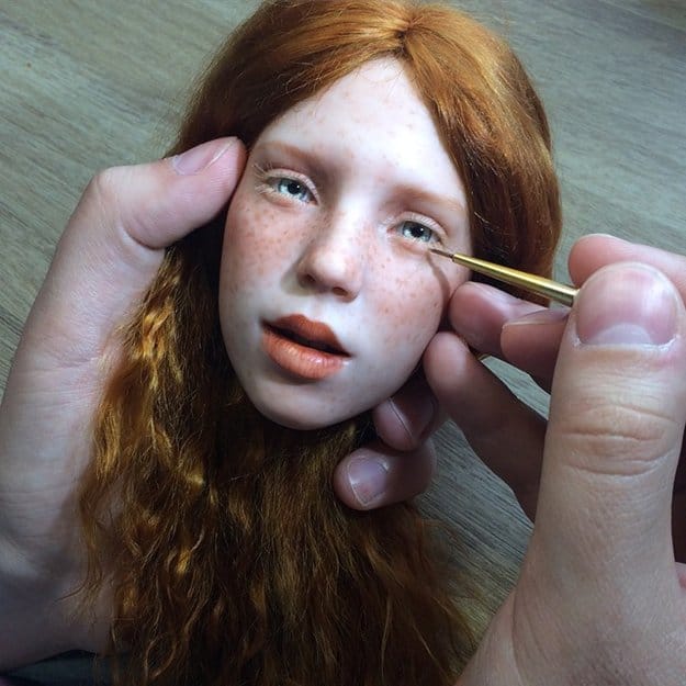 realistic-doll-faces-polymer-clay-michael-zajkov-red