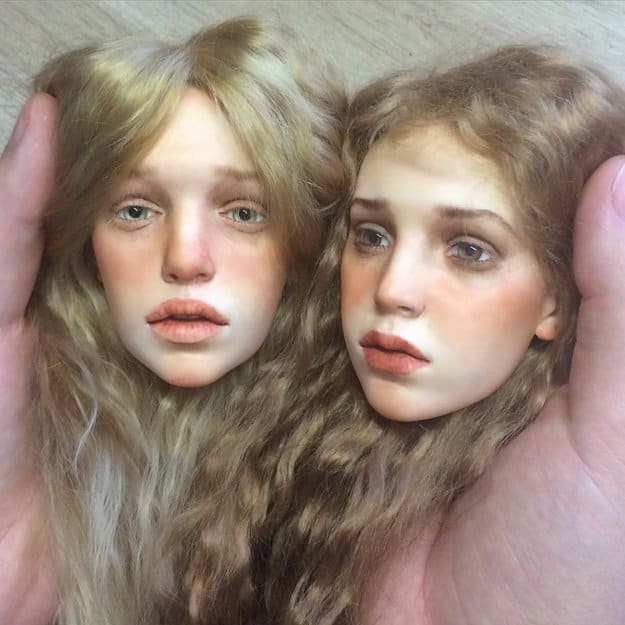 realistic-doll-faces-polymer-clay-michael-zajkov-twins