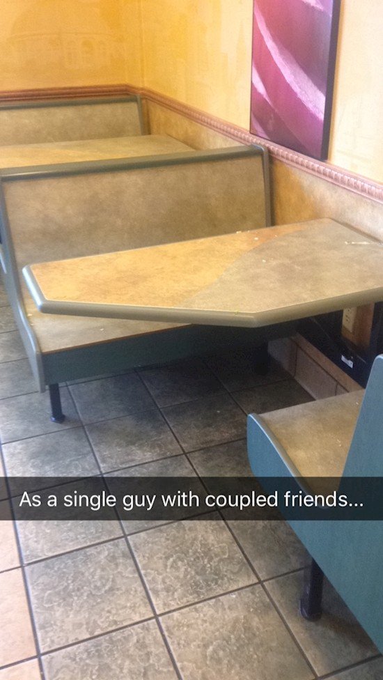 single guy table