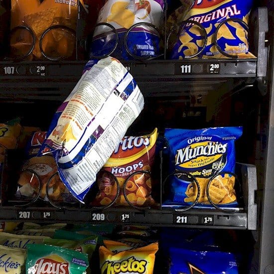 snack stuck vending machine