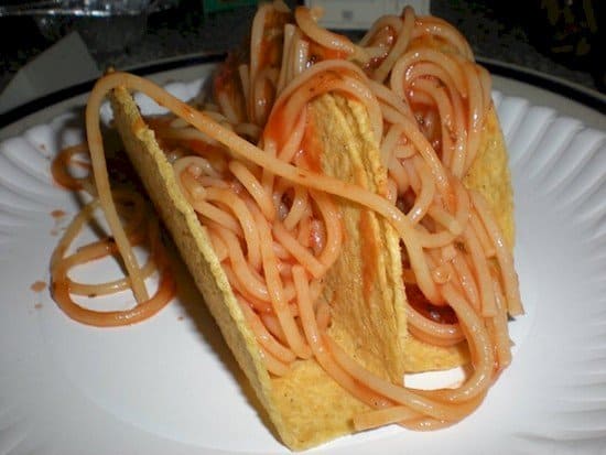 spaghetti tacos