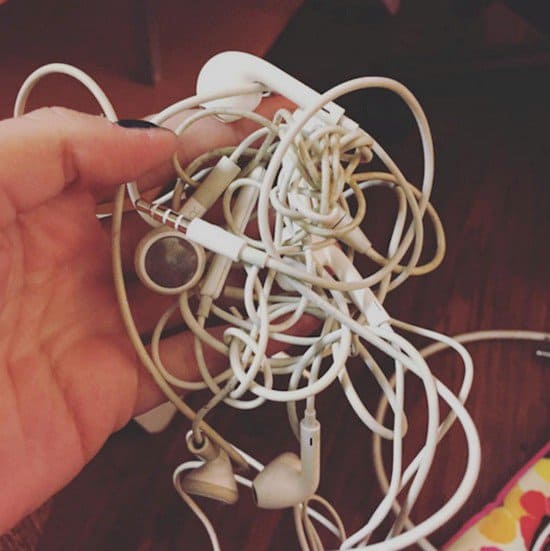 tangled headphones