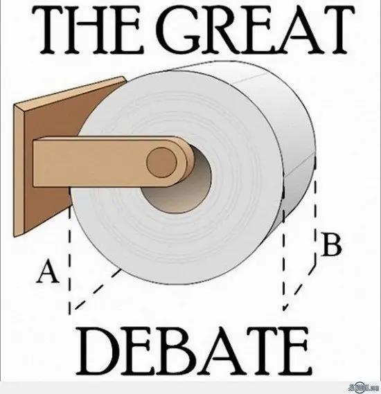 toilet roll debate