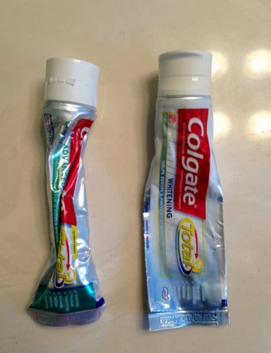 toothpaste tubes