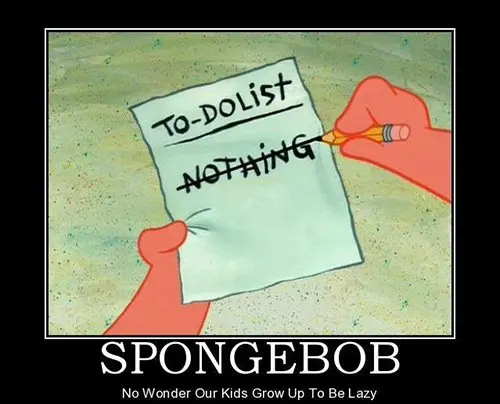 spongebob to do list nothing 