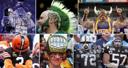 Football Fans Dressing Up Extreme