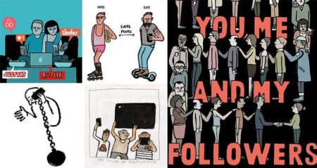 Illustration Addiction To Technology Taking Over