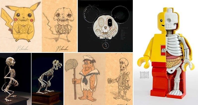 13 Awesome Imaginary Skeletons Of Your Favorite Cartoon