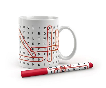 Word Search Mug pen