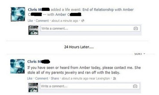 amber facebook status