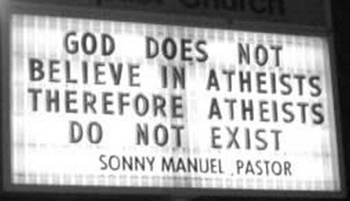 atheist church sign