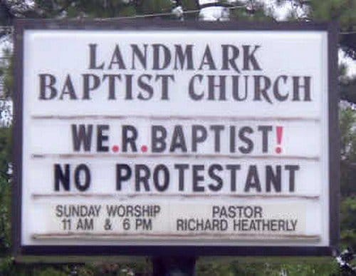 baptist church sign
