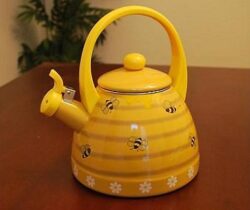 bee hive kettle yellow