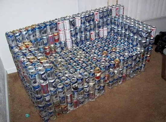 beer can sofa
