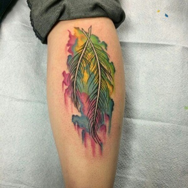 colorful-tattoos-feathers