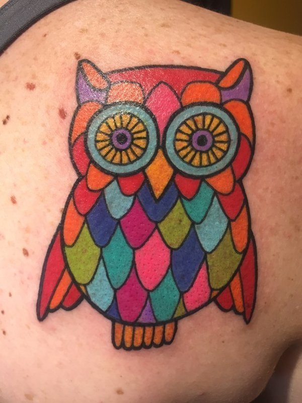 colorful-tattoos-owl