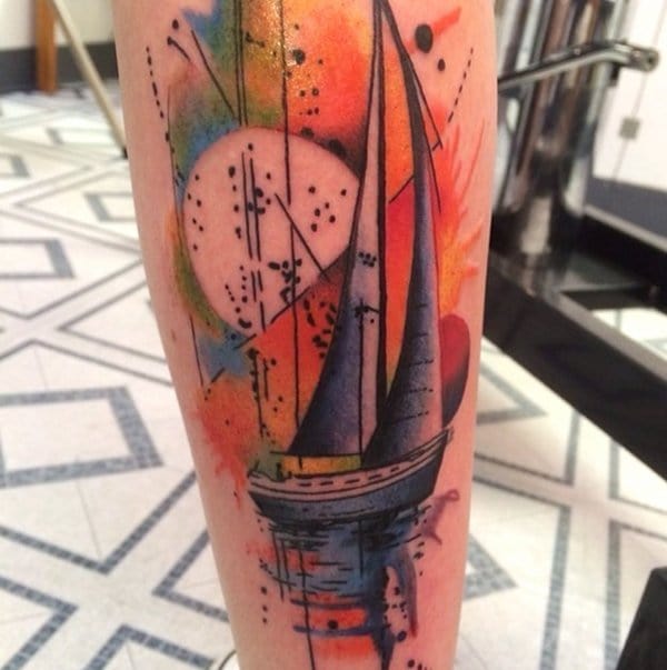colorful-tattoos-sailboat