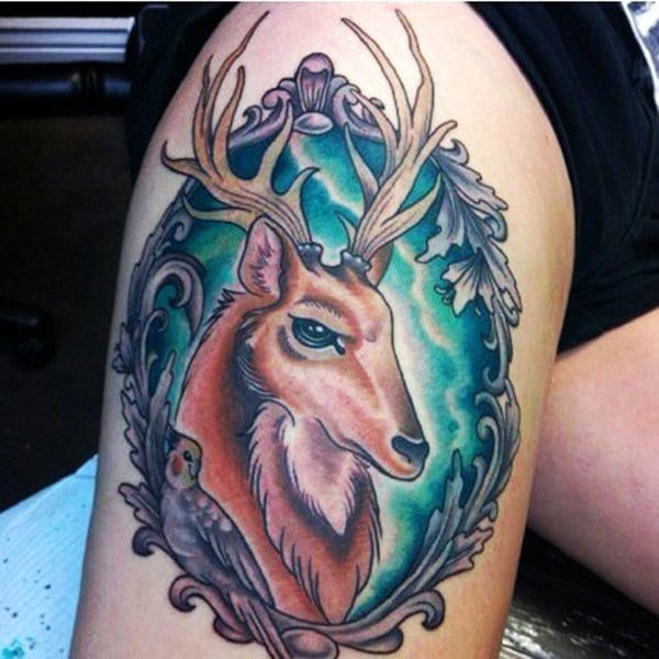 colorful-tattoos-stag