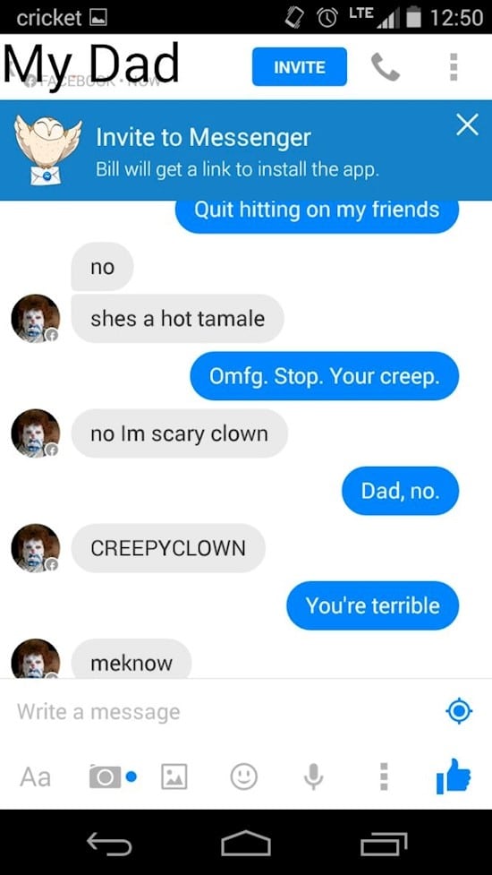 dad hitting on friend