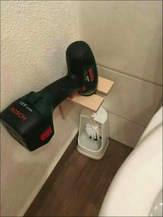 drill toilet brush