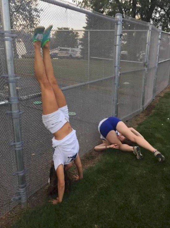 girls handstands