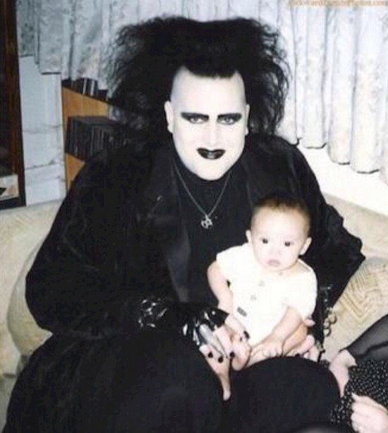 goth with baby