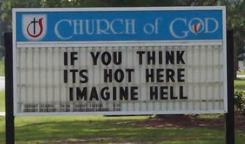hell church sign