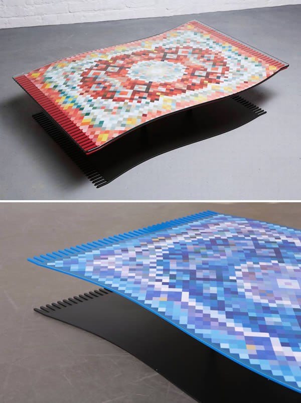 illusion carpet table