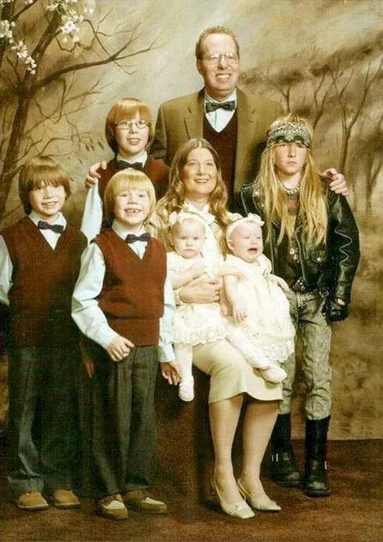 metal kid family photo