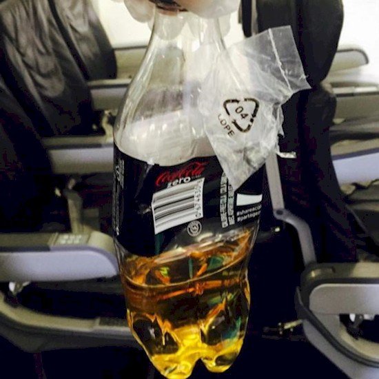 pee bottle plane