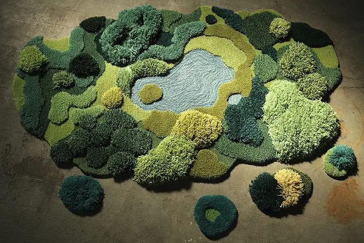 Bring A Part Of The Outdoors Into Your Home With These Crazy Moss-Like Rugs