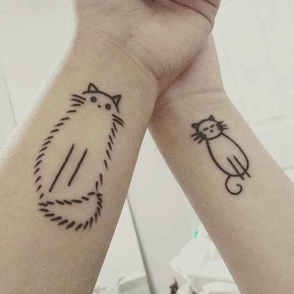 sister-tattoo-ideas-cats