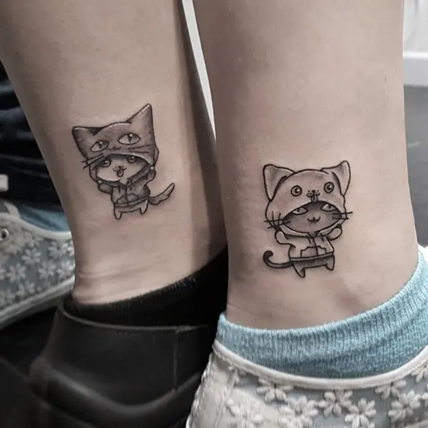 sister-tattoo-ideas-kitties