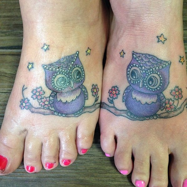 sister-tattoo-ideas-owls