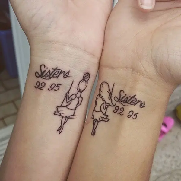 sister-tattoo-ideas-swing
