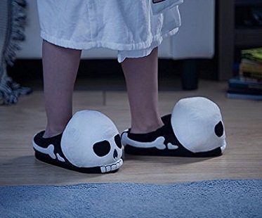 skull slippers