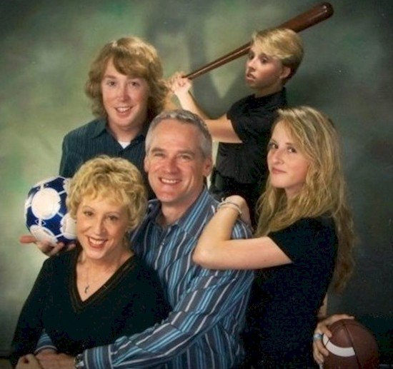 sporty family photo