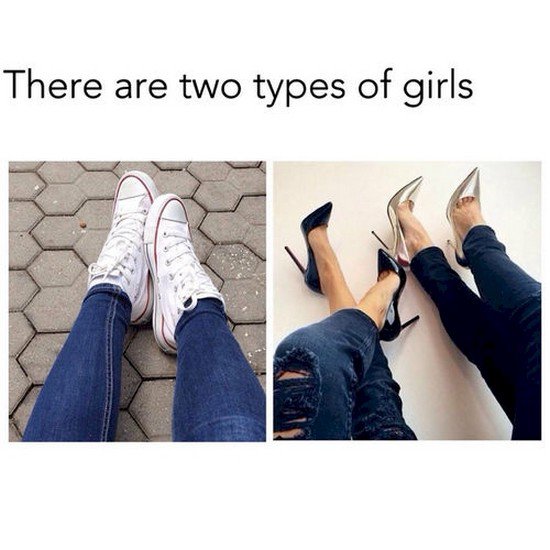 two types girls shoes